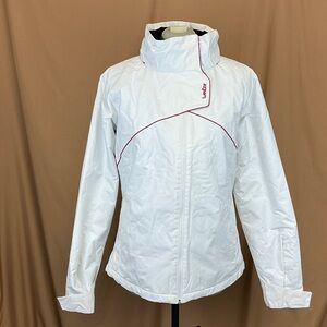 Wed'ze (Decathalon) Snow White Ski Jacket with Red Trim